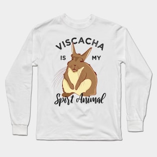 Viscacha Vizcacha Spirit Animal Cute Rodent Lazy Sleepy Long Sleeve T-Shirt